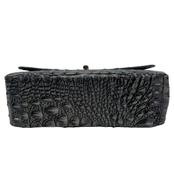 Brahmin Rosalie Leather Crossbody Bag Norcturnal Melbourne Charcoal Gray - Picture 9 of 16